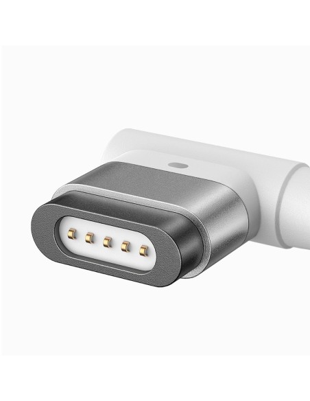 Kampinis magnetinis maitinimo laidas skirtas MacBook Power L formos USB-C 60W 2m baltas Kampinis magnetinis maitinimo laidas skirtas MacBook Power L formos USB-C 60W 2m baltas