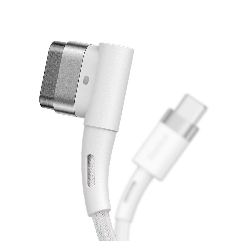 Kampinis magnetinis maitinimo laidas skirtas MacBook Power L formos USB-C 60W 2m baltas