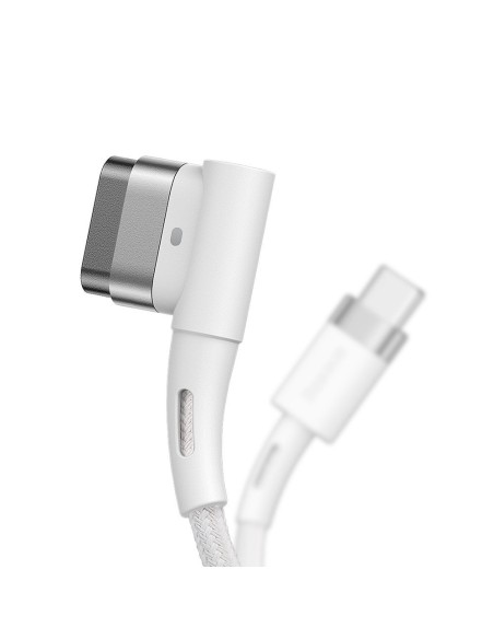 Kampinis magnetinis maitinimo laidas skirtas MacBook Power L formos USB-C 60W 2m baltas Kampinis magnetinis maitinimo laidas skirtas MacBook Power L formos USB-C 60W 2m baltas