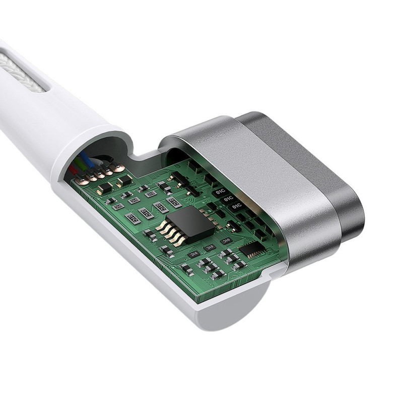 Kampinis magnetinis maitinimo laidas skirtas MacBook Power L formos USB-C 60W 2m baltas