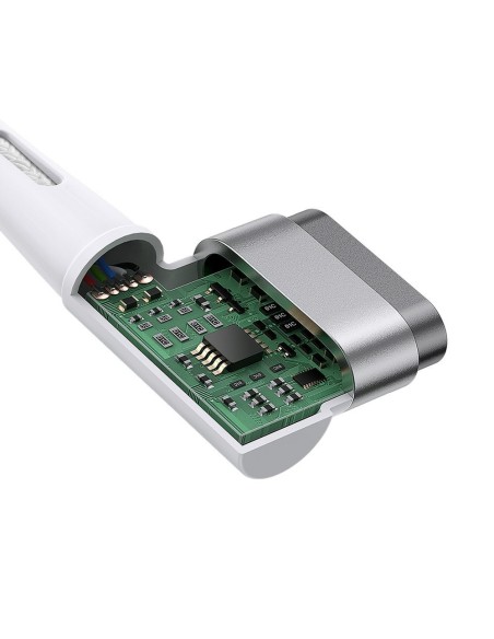 Kampinis magnetinis maitinimo laidas skirtas MacBook Power L formos USB-C 60W 2m baltas Kampinis magnetinis maitinimo laidas skirtas MacBook Power L formos USB-C 60W 2m baltas