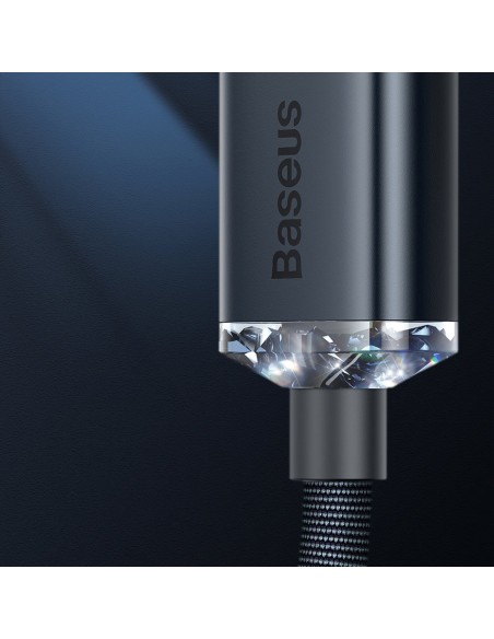 Kabelio laidas greitam įkrovimui ir duomenų perdavimui USB iPhone Lightning 2.4A 1.2m violetinė