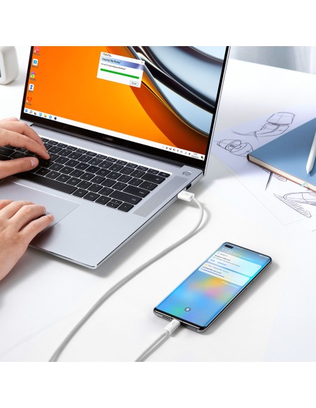 Dynamic Series USB kabelis USB-C 100W 1m baltas Dynamic Series USB kabelis USB-C 100W 1m baltas