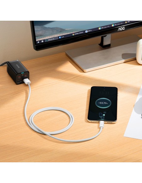 Dynamic Series USB kabelis USB-C 100W 1m baltas Dynamic Series USB kabelis USB-C 100W 1m baltas