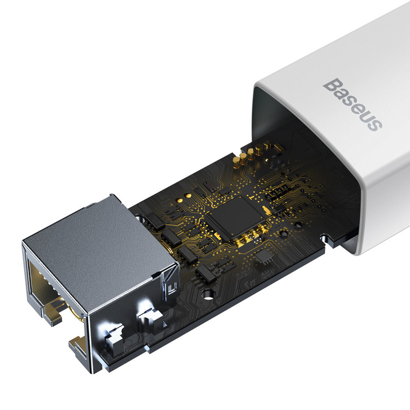 Išorinė tinklo plokštė USB-C RJ-45 100Mbps balta