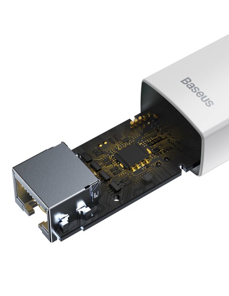 Išorinė tinklo plokštė USB-C RJ-45 100Mbps balta Išorinė tinklo plokštė USB-C RJ-45 100Mbps balta