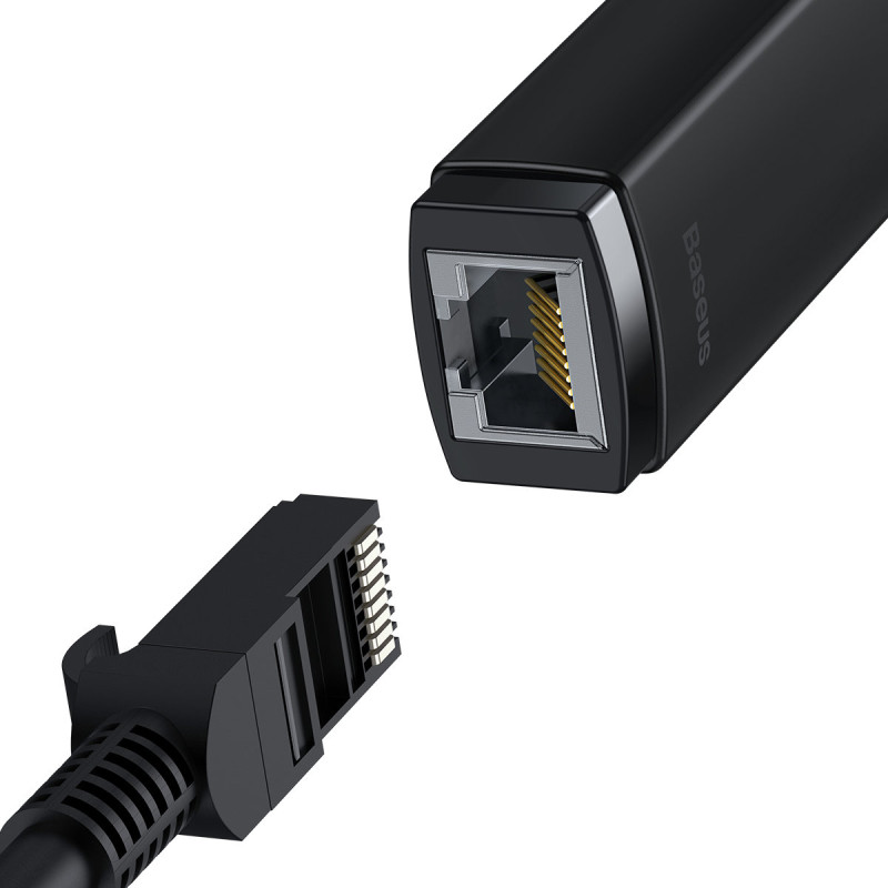 Išorinė tinklo plokštė USB-A RJ-45 1Gbps 1000Mbps juoda