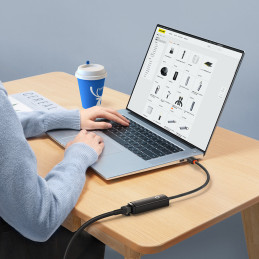 Išorinė tinklo plokštė USB-A RJ-45 1Gbps 1000Mbps juoda