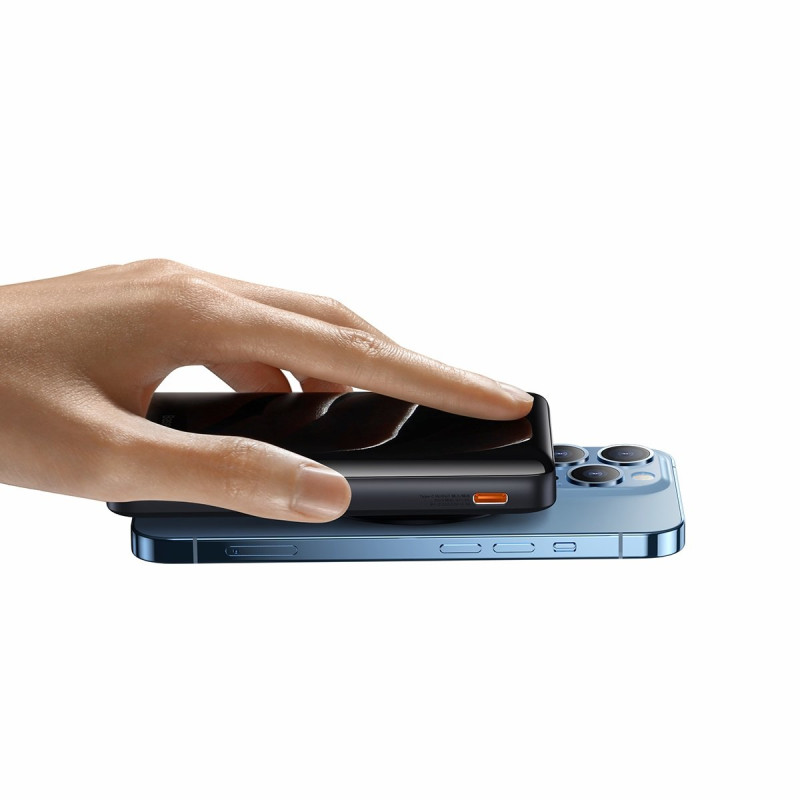 Maitinimo bankas su belaidžiu įkrovimu MagSafe 10000mAh 20W tamsiai mėlyna + USB-C laidas 0,5m