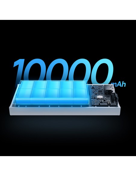 Adaman2 maitinimo blokas su skaitmeniniu ekranu 10000mAh 2xUSB 1xUSB-C greitas įkrovimas baltas Adaman2 maitinimo blokas su skaitmeniniu ekranu 10000mAh 2xUSB 1xUSB-C greitas įkrovimas baltas