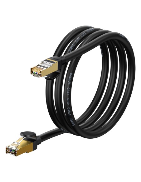 Septynių spartų greitas tinklo kabelis RJ45 Cat 7 10Gbps 1,5m juodas Septynių spartų greitas tinklo kabelis RJ45 Cat 7 10Gbps 1,5m juodas