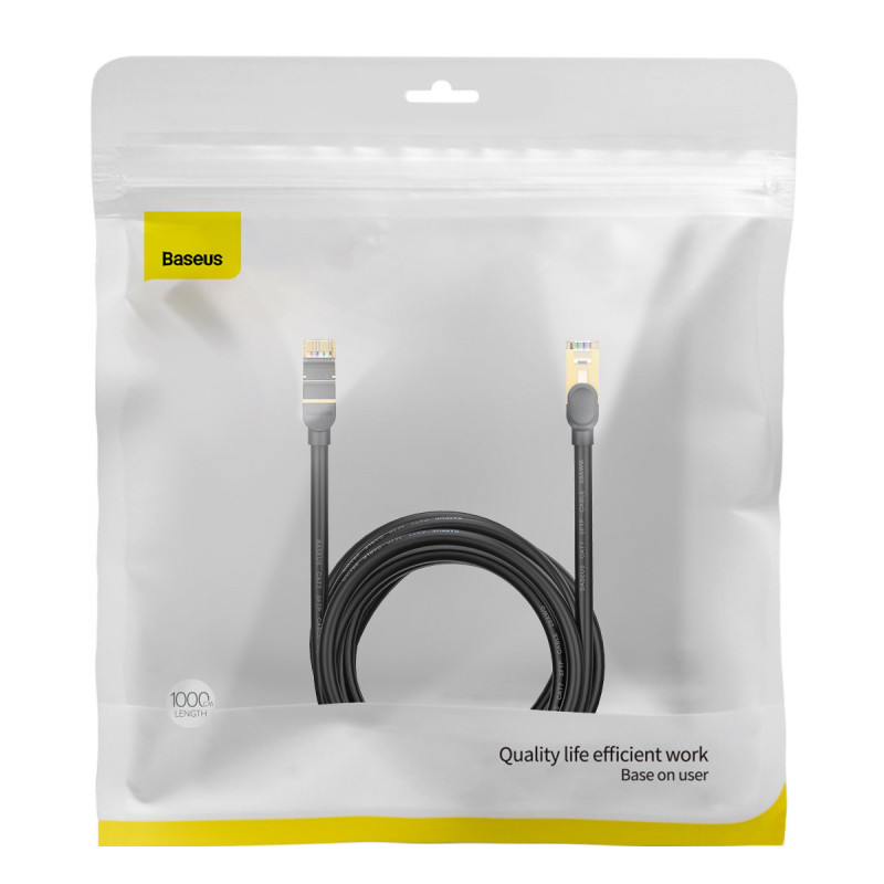 Speed Seven RJ45 tinklo kabelis Cat 7 10Gbps 10m juodas