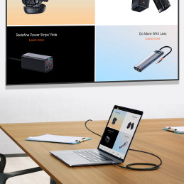 Didelės raiškos serijos adapterio laidas USB-C HDMI 2.0 4K 60Hz 1 m juodas