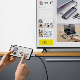 Didelės raiškos serijos adapterio laidas USB-C HDMI 2.0 4K 60Hz 1 m juodas