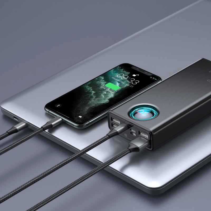 Amblight maitinimo blokas 65W 30000mAh Overseas Edition juodas