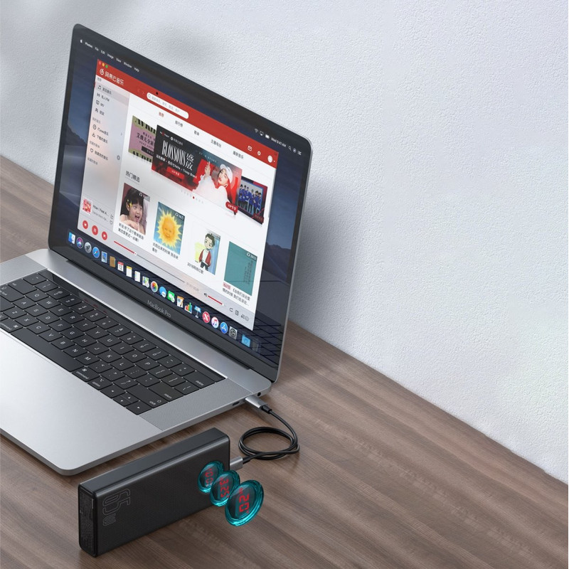 Amblight maitinimo blokas 65W 30000mAh Overseas Edition juodas