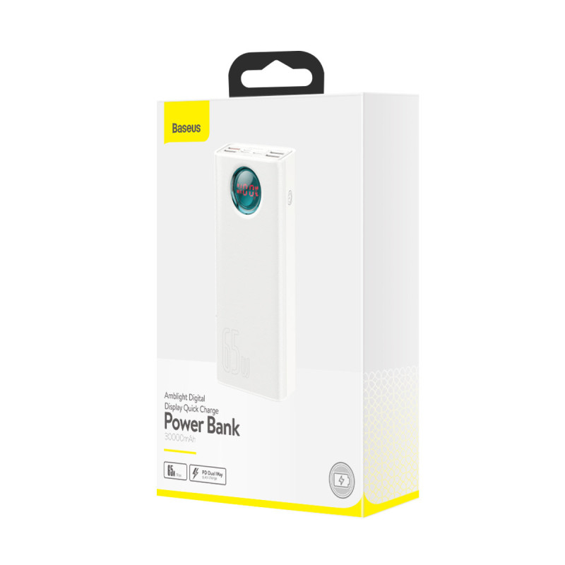 Amblight maitinimo blokas 65W 30000mAh Overseas Edition baltas