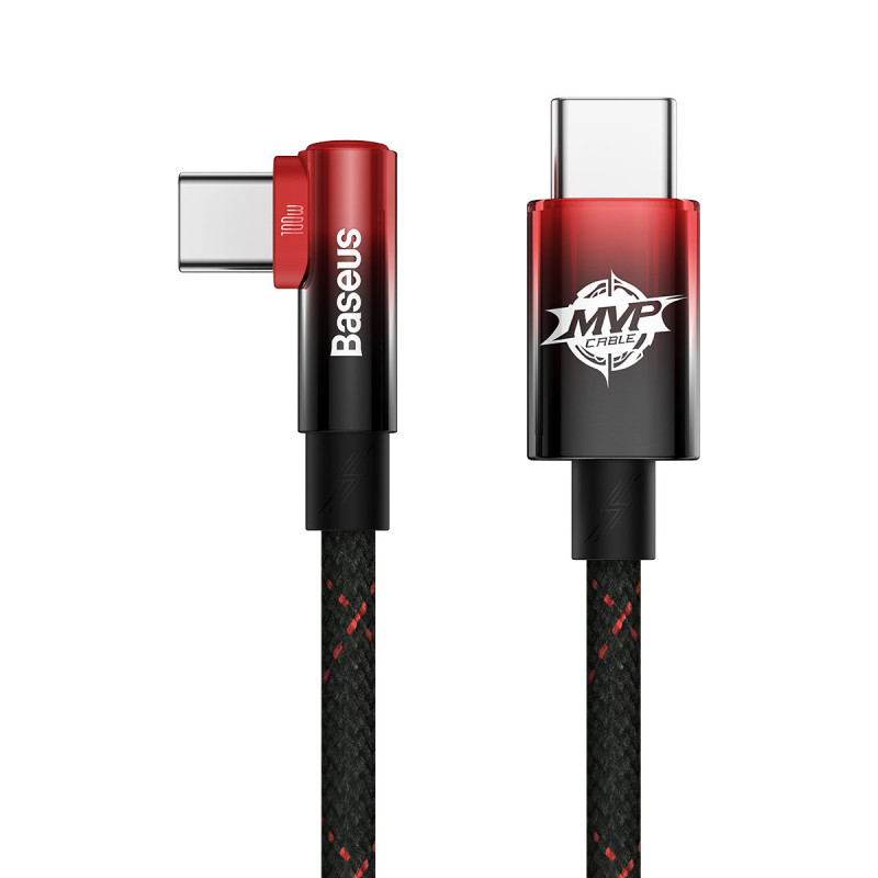 MVP alkūninis kabelis Maitinimo laidas su šoniniu USB-C kištuku 1 m raudonas MVP alkūninis kabelis Maitinimo laidas su šoniniu USB-C kištuku 1 m raudonas