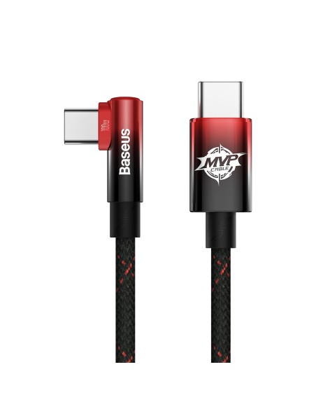 MVP alkūninis kabelis Maitinimo laidas su šoniniu USB-C kištuku 1 m raudonas MVP alkūninis kabelis Maitinimo laidas su šoniniu USB-C kištuku 1 m raudonas