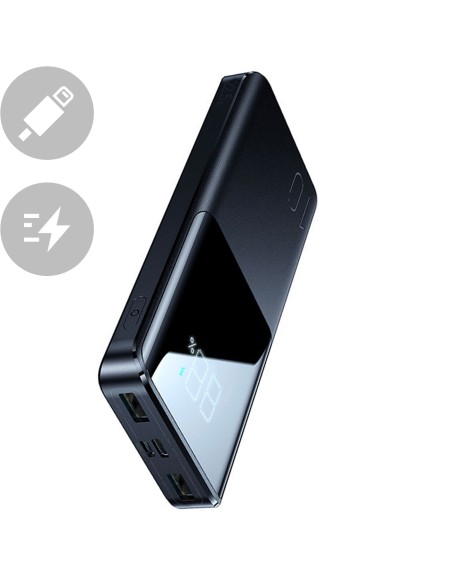 Maitinimo blokas 22.5W 10000mAh PD QC3.0 AFC juodas Maitinimo blokas 22.5W 10000mAh PD QC3.0 AFC juodas