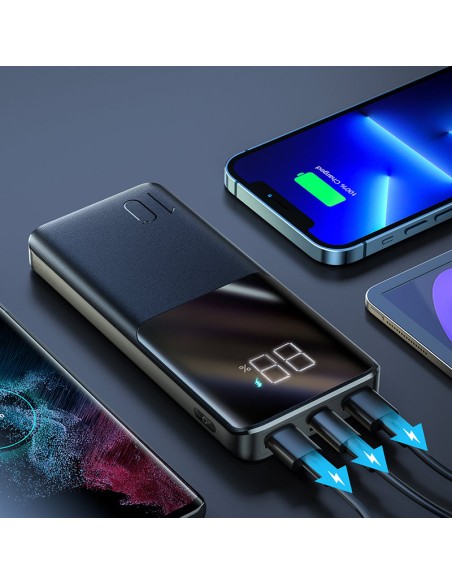 Maitinimo blokas 22.5W 10000mAh PD QC3.0 AFC juodas Maitinimo blokas 22.5W 10000mAh PD QC3.0 AFC juodas