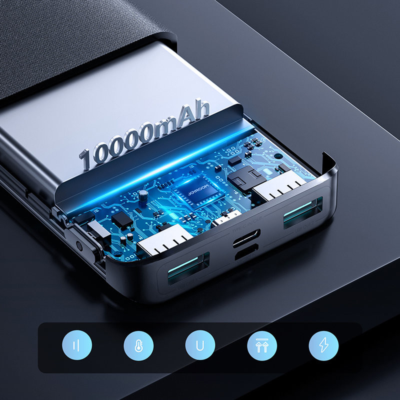 Maitinimo blokas 22.5W 10000mAh PD QC3.0 AFC juodas