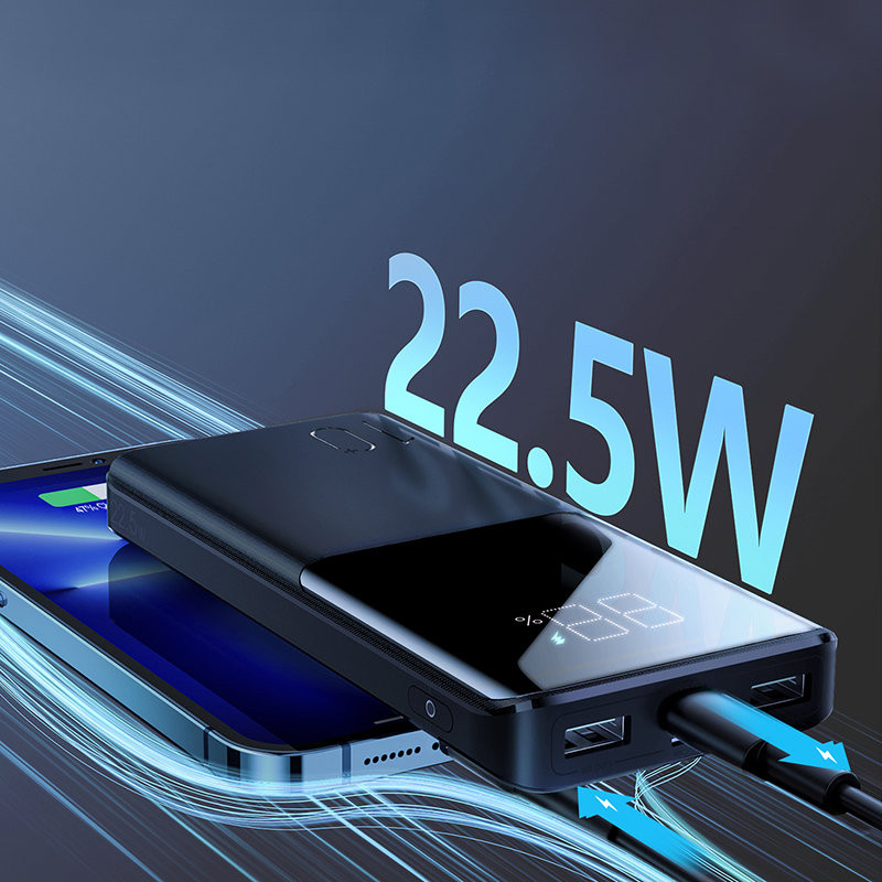 Maitinimo blokas 22.5W 10000mAh PD QC3.0 AFC juodas