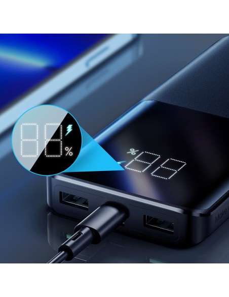 Maitinimo blokas 22.5W 10000mAh PD QC3.0 AFC juodas Maitinimo blokas 22.5W 10000mAh PD QC3.0 AFC juodas
