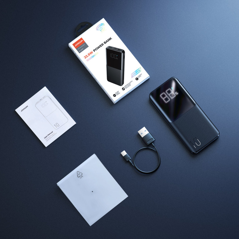 Maitinimo blokas 22.5W 10000mAh PD QC3.0 AFC juodas