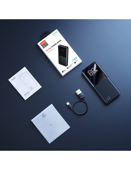Maitinimo blokas 22.5W 10000mAh PD QC3.0 AFC juodas Maitinimo blokas 22.5W 10000mAh PD QC3.0 AFC juodas