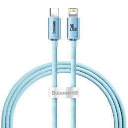 USB-C laidas iPhone Lightning greitas įkrovimas 20W 1,2m mėlynas