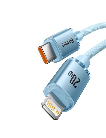 USB-C laidas iPhone Lightning greitas įkrovimas 20W 1,2m mėlynas USB-C laidas iPhone Lightning greitas įkrovimas 20W 1,2m mėlynas