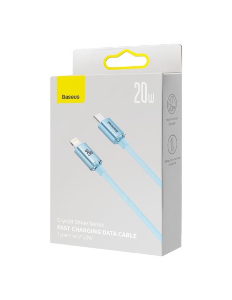 USB-C laidas iPhone Lightning greitas įkrovimas 20W 1,2m mėlynas USB-C laidas iPhone Lightning greitas įkrovimas 20W 1,2m mėlynas
