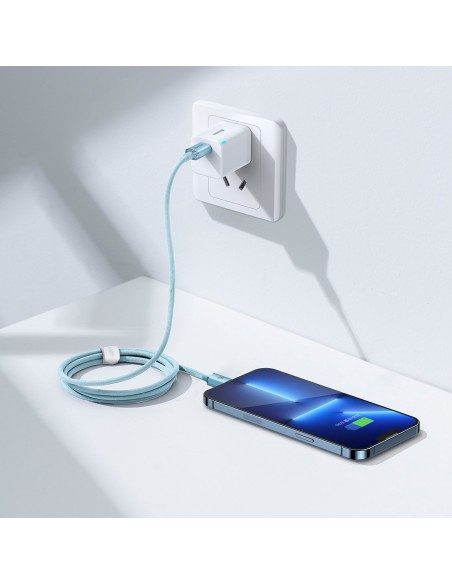 USB-C laidas iPhone Lightning greitas įkrovimas 20W 1,2m mėlynas USB-C laidas iPhone Lightning greitas įkrovimas 20W 1,2m mėlynas