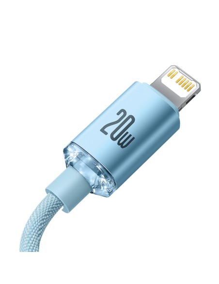 USB-C laidas iPhone Lightning greitas įkrovimas 20W 1,2m mėlynas USB-C laidas iPhone Lightning greitas įkrovimas 20W 1,2m mėlynas