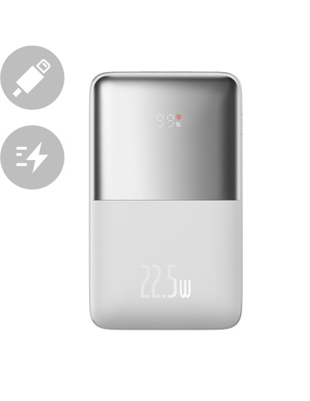Powerbank Bipow Pro 20000mAh 22,5W su USB-C laidu 0,3m baltas