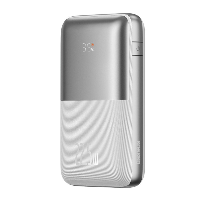 Powerbank Bipow Pro 20000mAh 22,5W su USB-C laidu 0,3m baltas