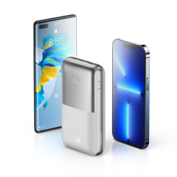 Powerbank Bipow Pro 20000mAh 22,5W su USB-C laidu 0,3m baltas