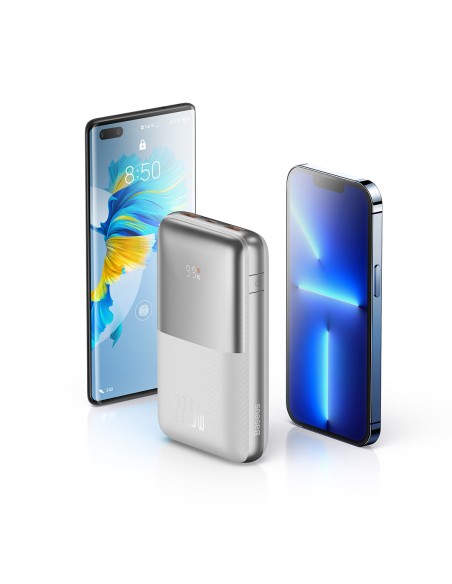 Powerbank Bipow Pro 20000mAh 22,5W su USB-C laidu 0,3m baltas