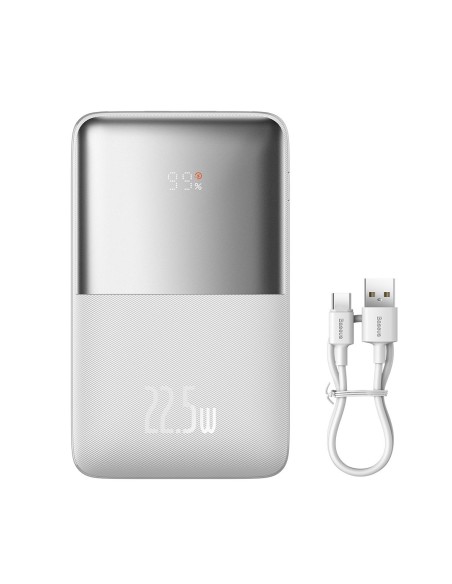 Powerbank Bipow Pro 20000mAh 22,5W su USB-C laidu 0,3m baltas