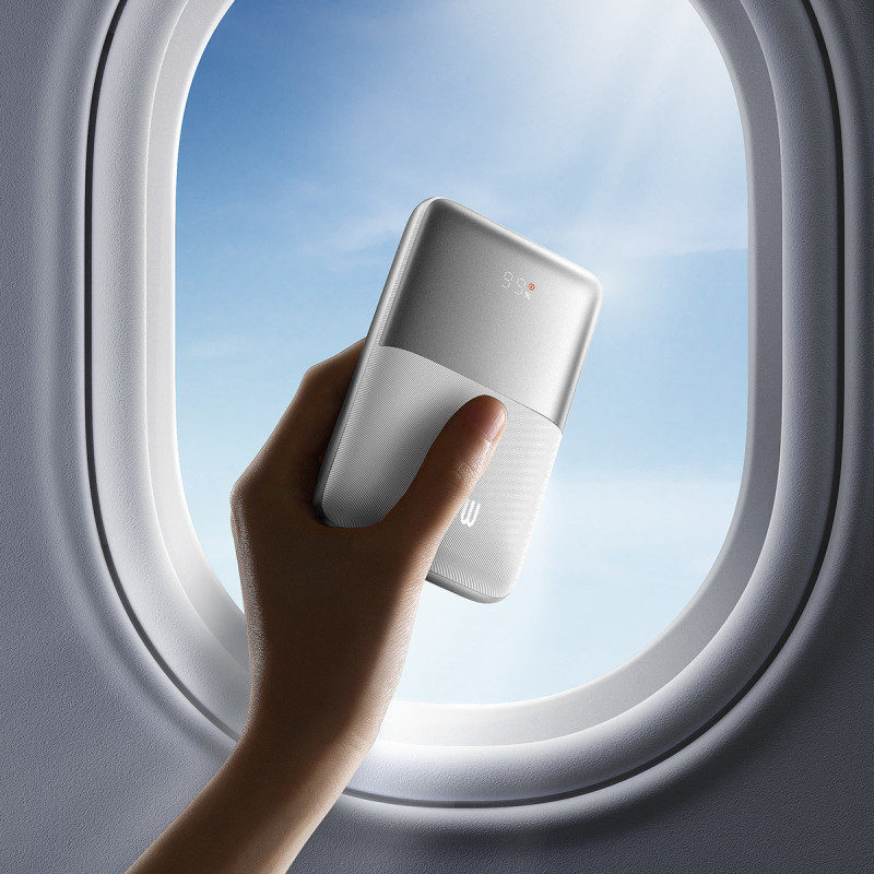 Powerbank Bipow Pro 20000mAh 22,5W su USB-C laidu 0,3m baltas