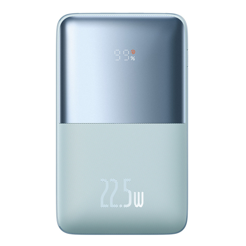 Powerbank Bipow Pro 20000mAh 22,5W su USB-C laidu 0,3m mėlynas