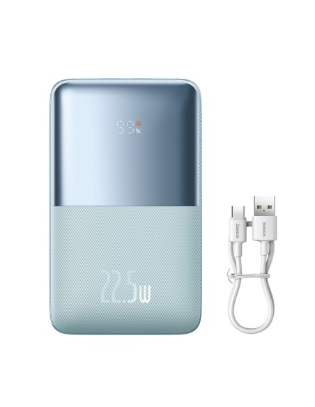 Powerbank Bipow Pro 20000mAh 22,5W su USB-C laidu 0,3m mėlynas Powerbank Bipow Pro 20000mAh 22,5W su USB-C laidu 0,3m mėlynas