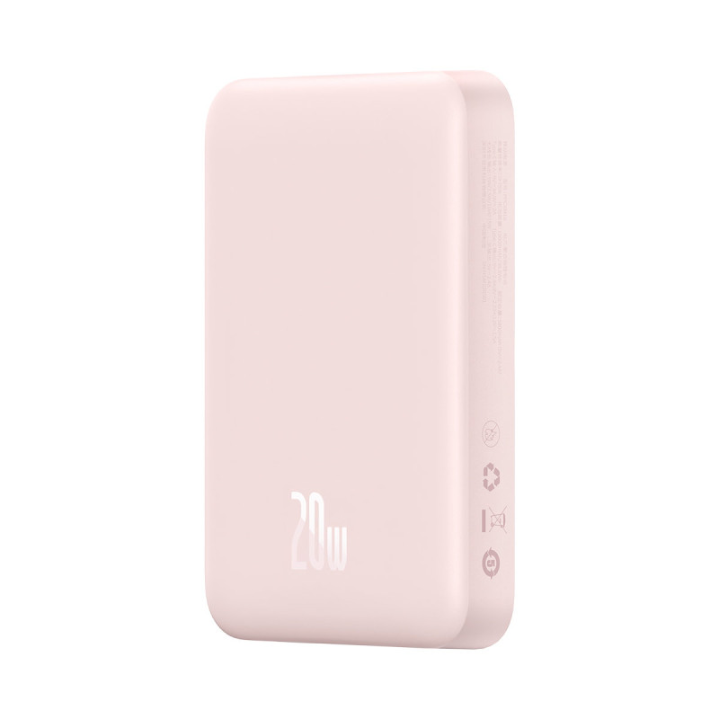 Mini maitinimo blokas su greito įkrovimo 10 000 mAh 20 W USB-C laidu, 0,5 m baltas