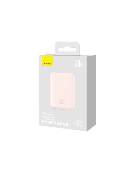 Mini maitinimo blokas su greito įkrovimo 10 000 mAh 20 W USB-C laidu, 0,5 m baltas
