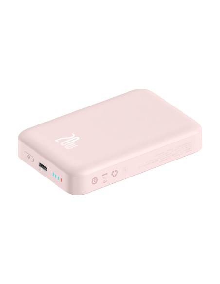 Mini maitinimo blokas su greito įkrovimo 10 000 mAh 20 W USB-C laidu, 0,5 m baltas