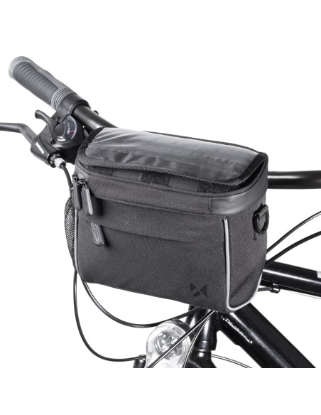 Dviračio vairo rankinė navigacijai su petnešėlėmis juoda