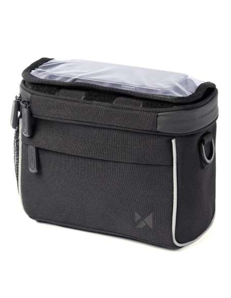 Dviračio vairo rankinė navigacijai su petnešėlėmis juoda