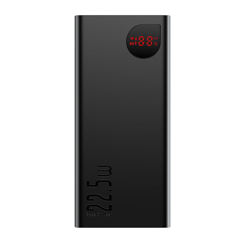 Adaman greito įkrovimo maitinimo blokas 20000mAh 22,5W USB-C laidas 0,3m juodas
