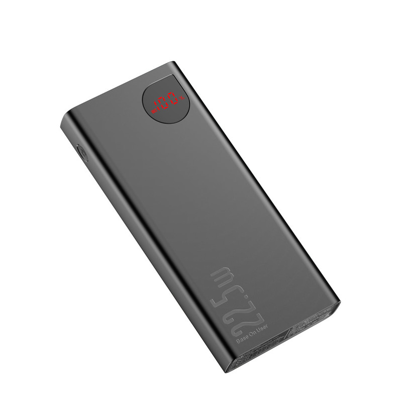 Adaman greito įkrovimo maitinimo blokas 20000mAh 22,5W USB-C laidas 0,3m juodas